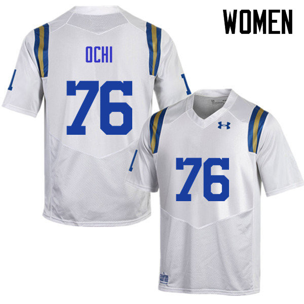 Women #76 Chiemeka Ochi UCLA Bruins Under Armour College Football Jerseys Sale-White